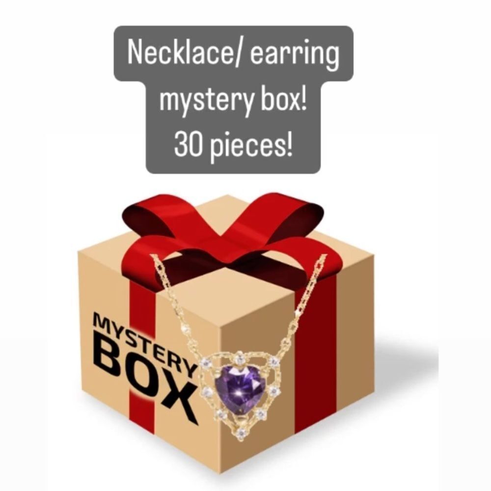 30 Pc NEW jewelry mystery box earrings and necklaces mixed all brand new 30pc